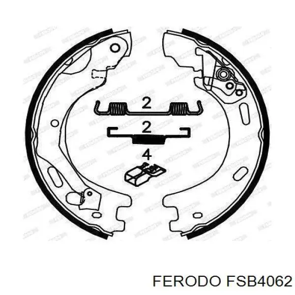 Колодки ручника / стоянкового гальма Ferodo FSB4062 ціна, від 64.43 USD