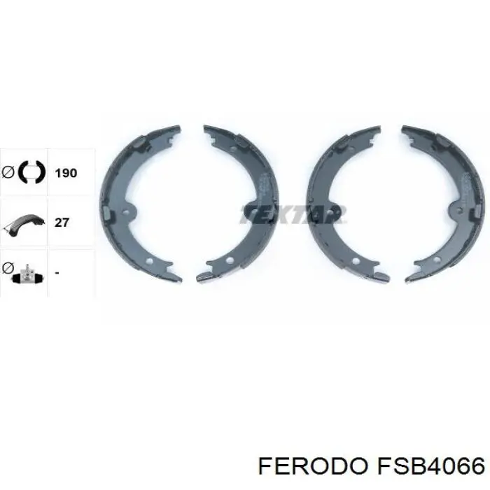 FSB4066 Ferodo колодки ручника/стоянкового гальма