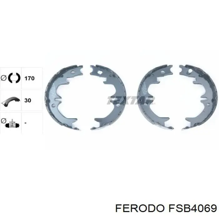 Колодки ручника/стоянкового гальма FSB4069 Ferodo