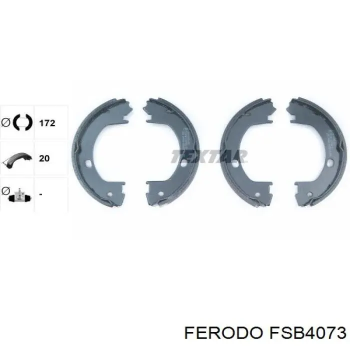 Колодки ручника/стоянкового гальма FSB4073 Ferodo