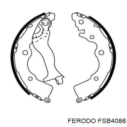 Колодки гальмові задні, барабанні Ferodo FSB4086 ціна, від 23.39 USD
