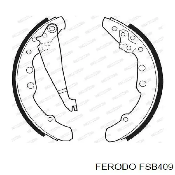Колодки гальмові задні, барабанні Ferodo FSB409 ціна, від 26.89 USD