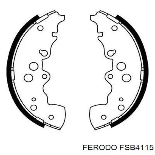Колодки гальмові задні, барабанні Ferodo FSB4115 ціна, від 36.07 USD