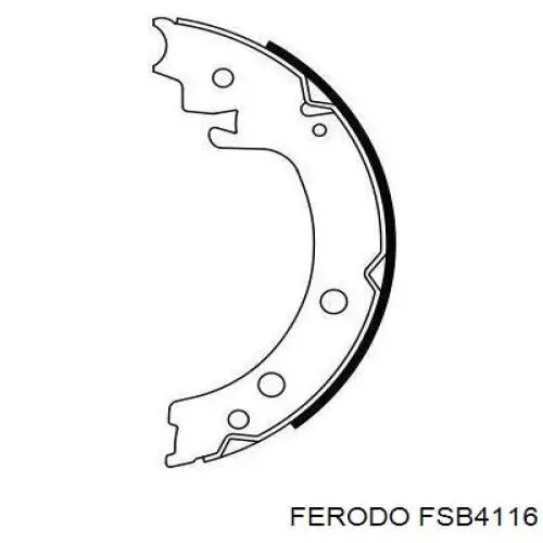 FSB4116 Ferodo Гальмівні колодки ручника
