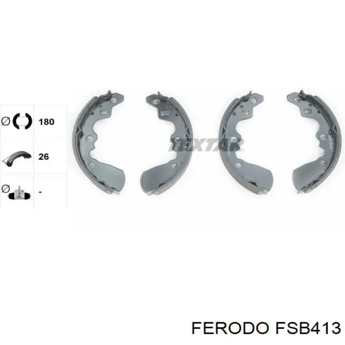 Колодки гальмові задні, барабанні Ferodo FSB413 ціна, від 14.11 USD