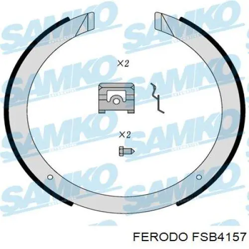 FSB4157 Ferodo колодки ручника/стоянкового гальма