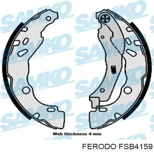 FSB4159 Ferodo колодки гальмові задні, барабанні