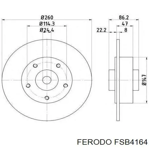 Колодки гальмові задні, барабанні FSB4164 Ferodo