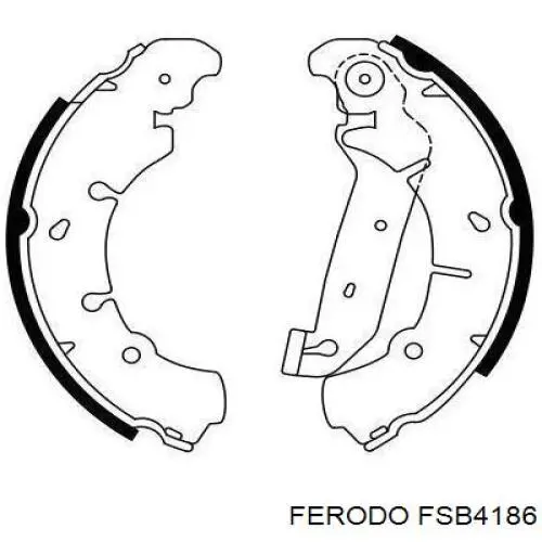 Гальма робочі задні ножні і гальмівні барабани Ferodo FSB4186