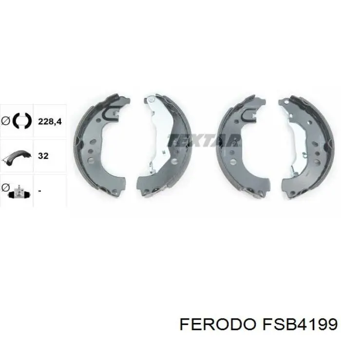 Колодки гальмові задні, барабанні Ferodo FSB4199 ціна, від 26.23 USD