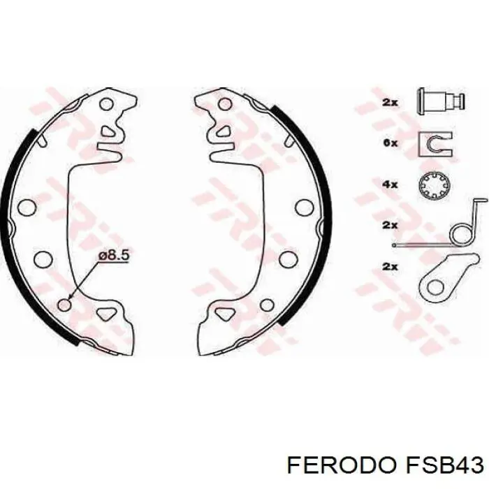 Купити FSB43 Ferodo Колодки гальмові задні, барабанні