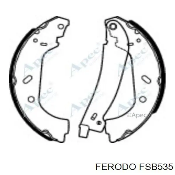 Колодки гальмові задні, барабанні FSB535 Ferodo