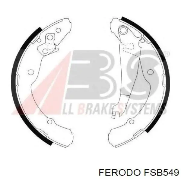 Колодки гальмові задні, барабанні Ferodo FSB549 ціна, від 28.63 USD