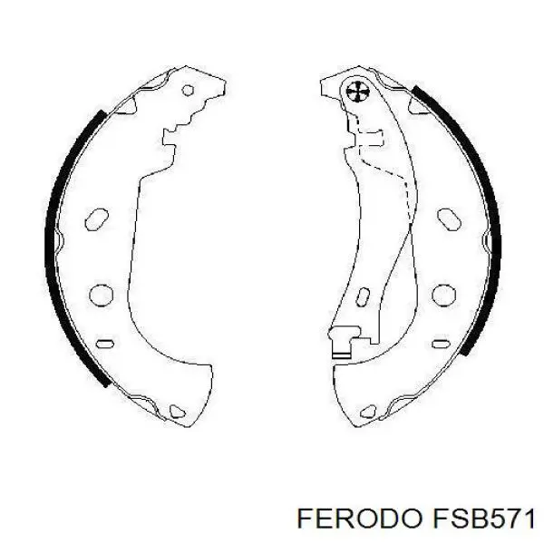 FSB571 Ferodo Колодки гальмівні задні, барабанні