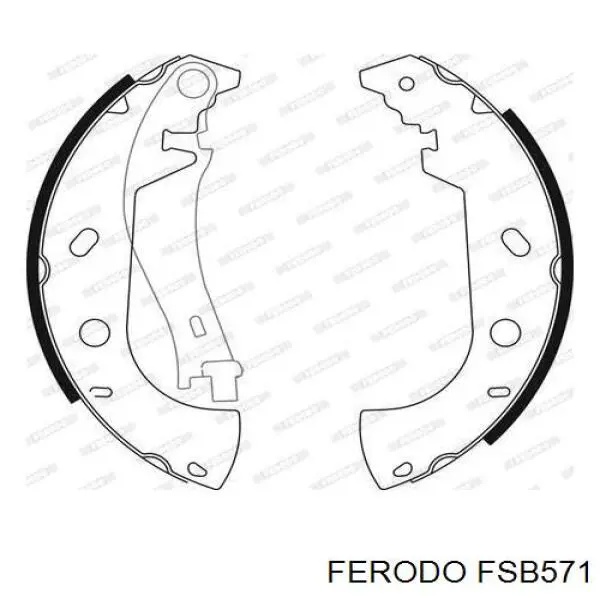 FSB571 Ferodo колодки гальмові задні, барабанні