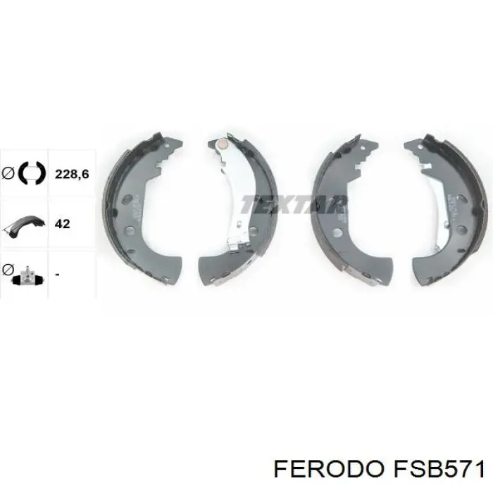 Колодки гальмові задні, барабанні FSB571 Ferodo