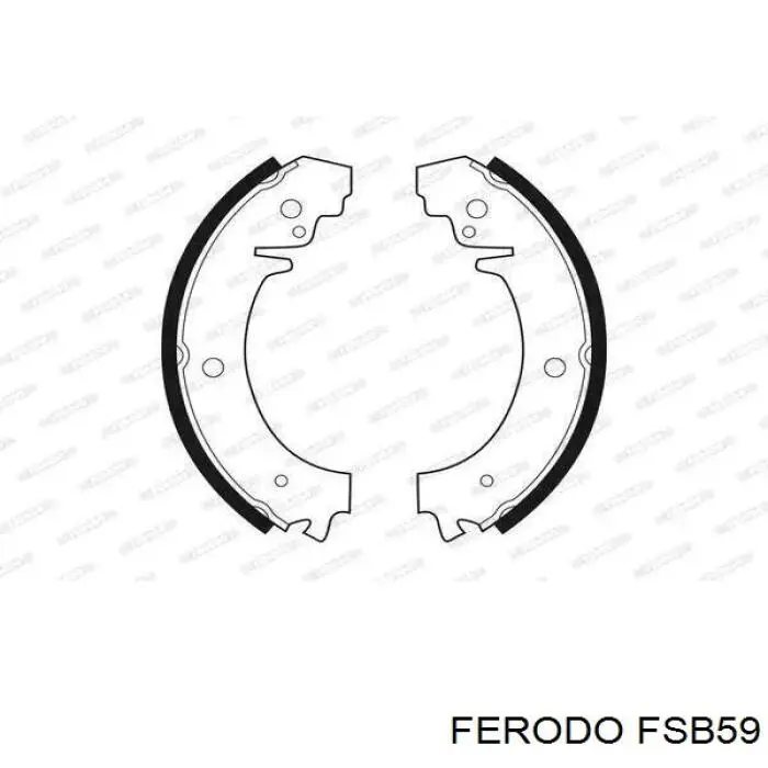 Колодки гальмові задні, барабанні Ferodo FSB59 ціна, від 15.40 USD