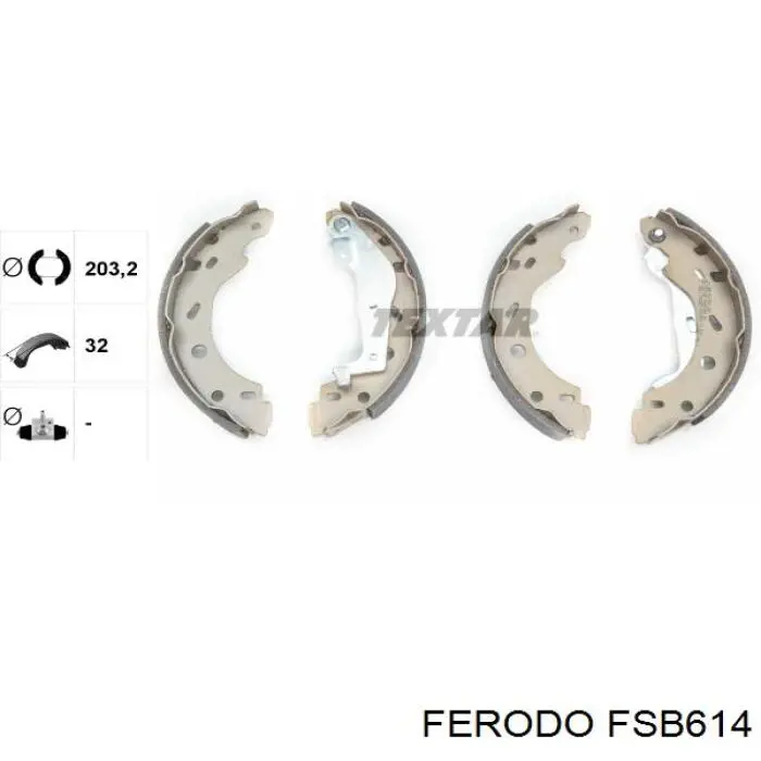 Купити FSB614 Ferodo Колодки гальмові задні, барабанні