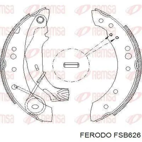 FSB626 Ferodo колодки гальмові задні, барабанні