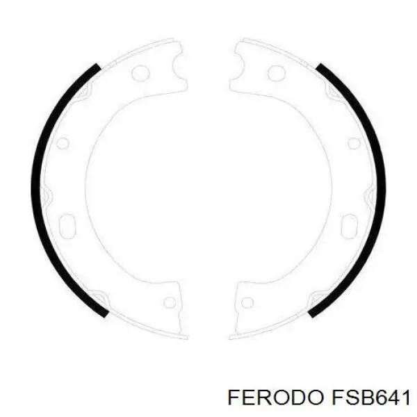 Колодки ручника / стоянкового гальма Ferodo FSB641 ціна, від 17.85 USD