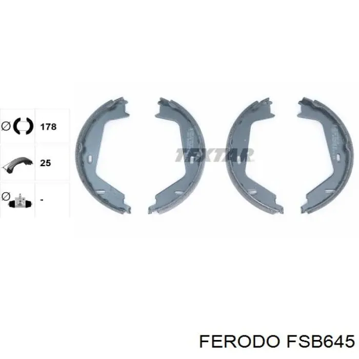 Колодки ручника/стоянкового гальма FSB645 Ferodo