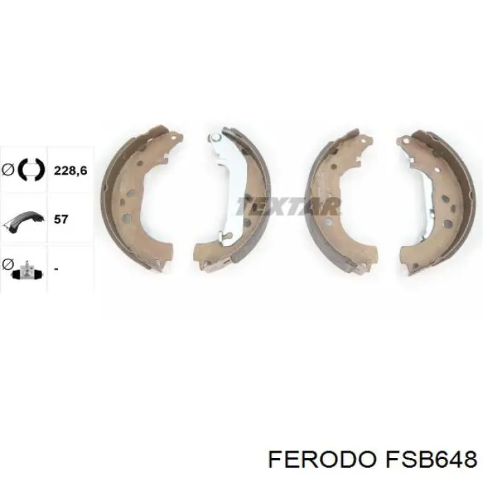 Колодки гальмові задні, барабанні Ferodo FSB648 ціна, від 59.57 USD