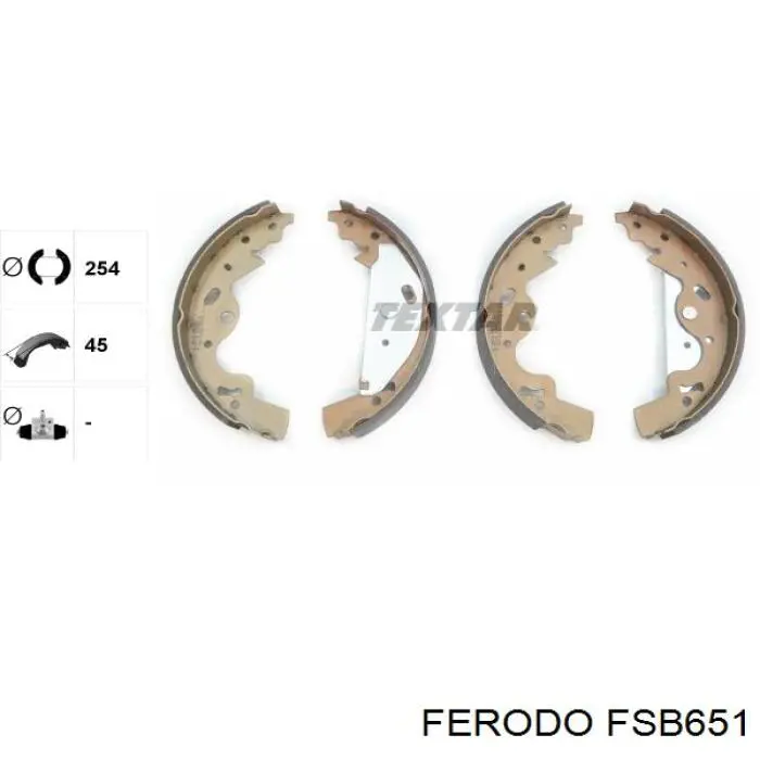 Колодки гальмові задні, барабанні Ferodo FSB651 ціна, від 36.79 USD