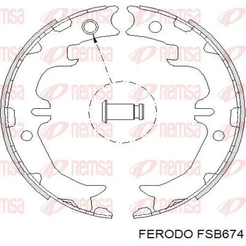 Колодки ручника / стоянкового гальма Ferodo FSB674 ціна, від 17.31 USD