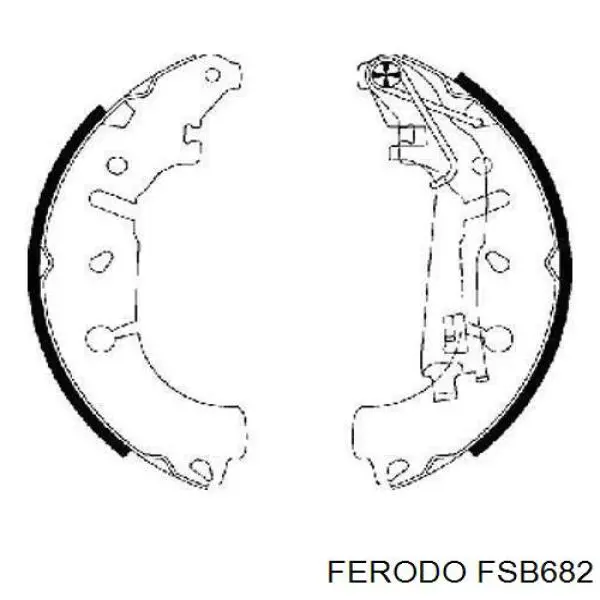 Купити FSB682 Ferodo Колодки гальмові задні, барабанні