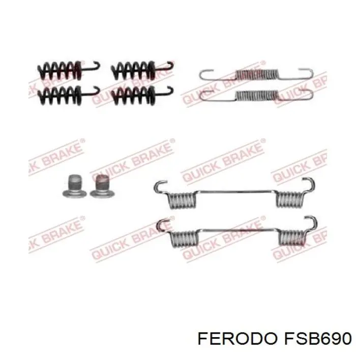 Колодки ручника / стоянкового гальма Ferodo FSB690 ціна, від 20.18 USD