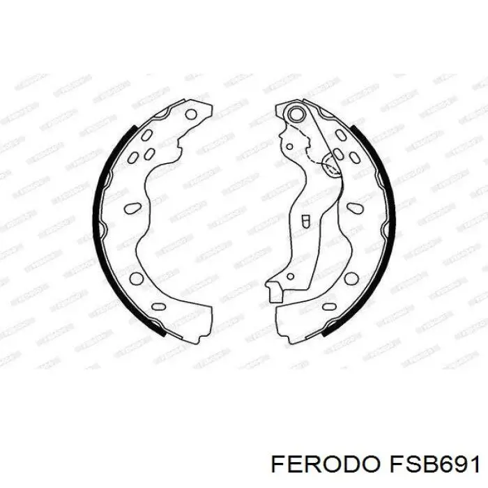 Колодки гальмові задні, барабанні Ferodo FSB691 ціна, від 26.30 USD