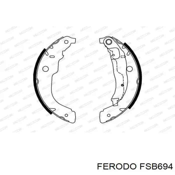 Купити FSB694 Ferodo Колодки гальмові задні, барабанні