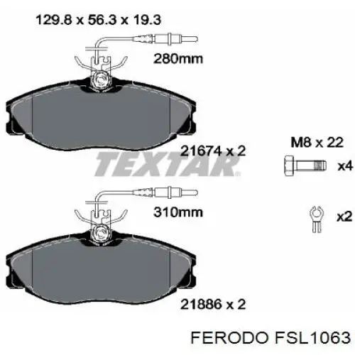Тормозні колодки Ferodo FSL1063