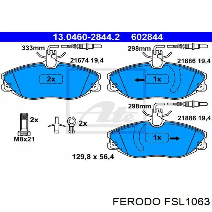 Гальмівні колодки Ferodo FSL1063 ціна, від 19.40 USD