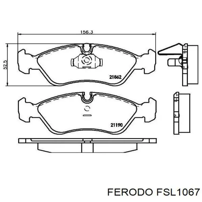 FSL1067 Ferodo Передні гальмівні колодки