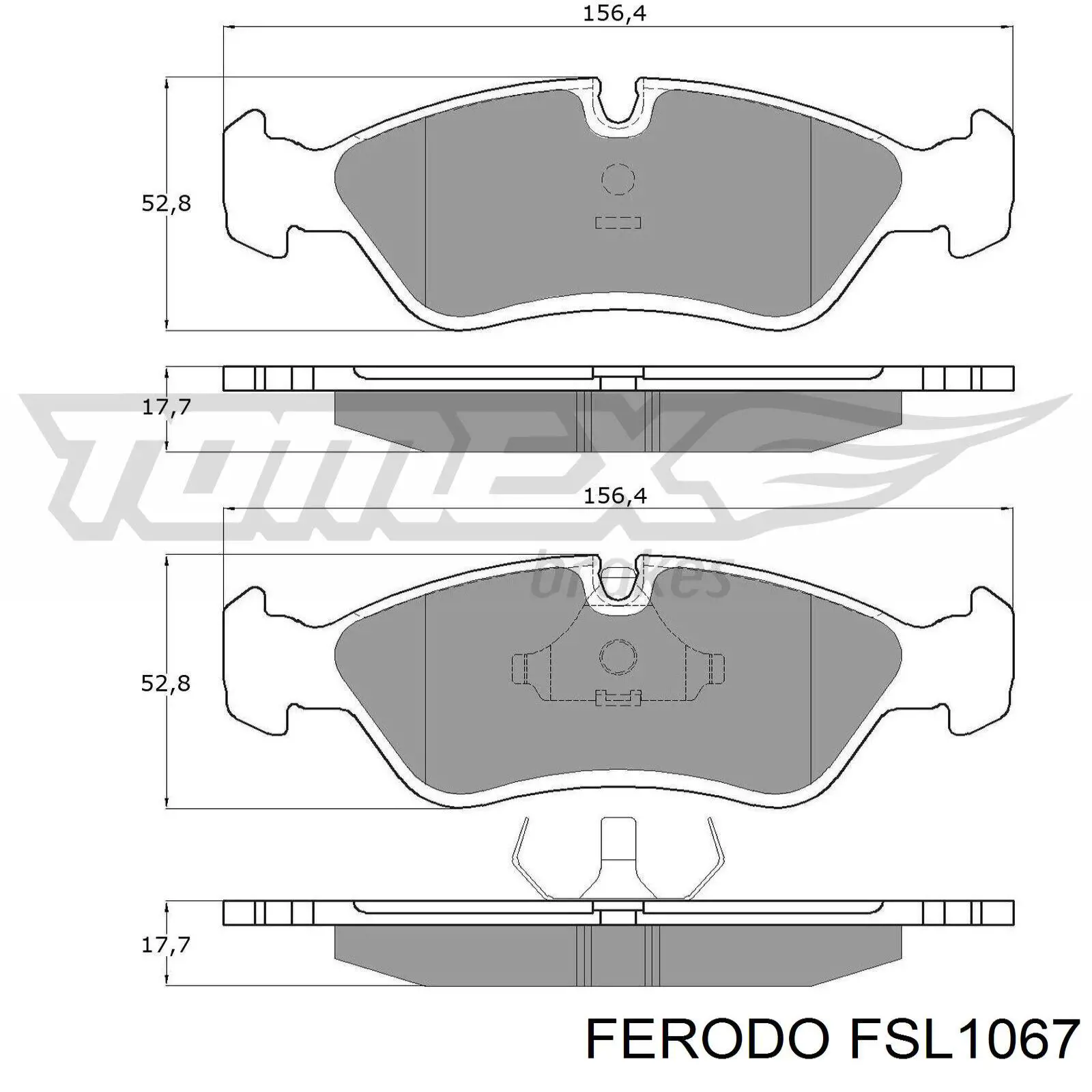 Гальмівні колодки Ferodo FSL1067 ціна, від 16.25 USD