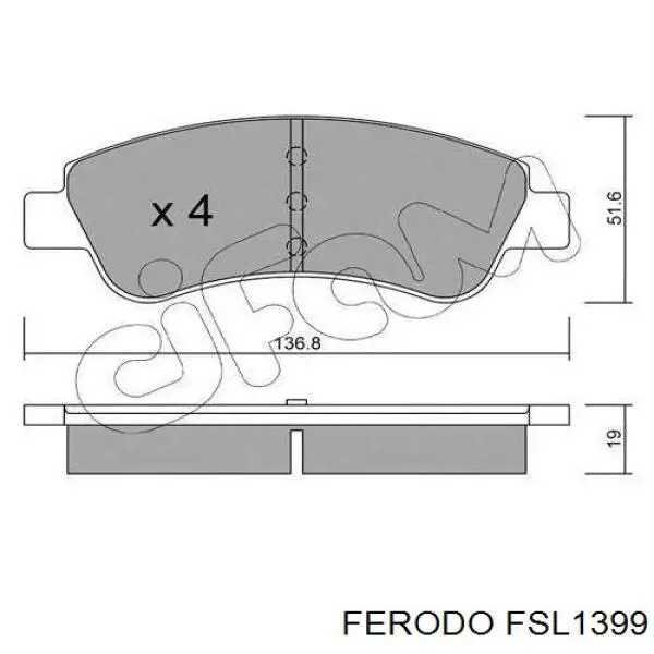 Тормозні колодки Ferodo FSL1399
