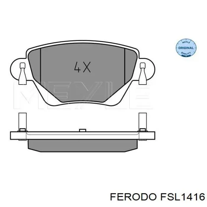 Колодки гальмові задні, дискові FSL1416 Ferodo