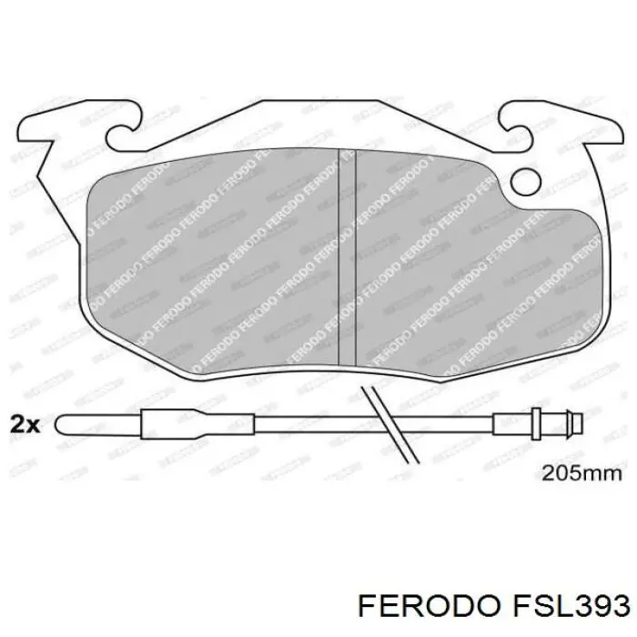 Передні тормозні колодки FSL393 Ferodo