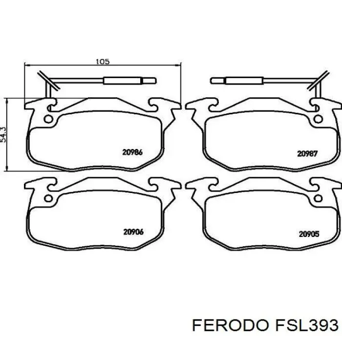 FSL393 Ferodo колодки гальмівні передні, дискові