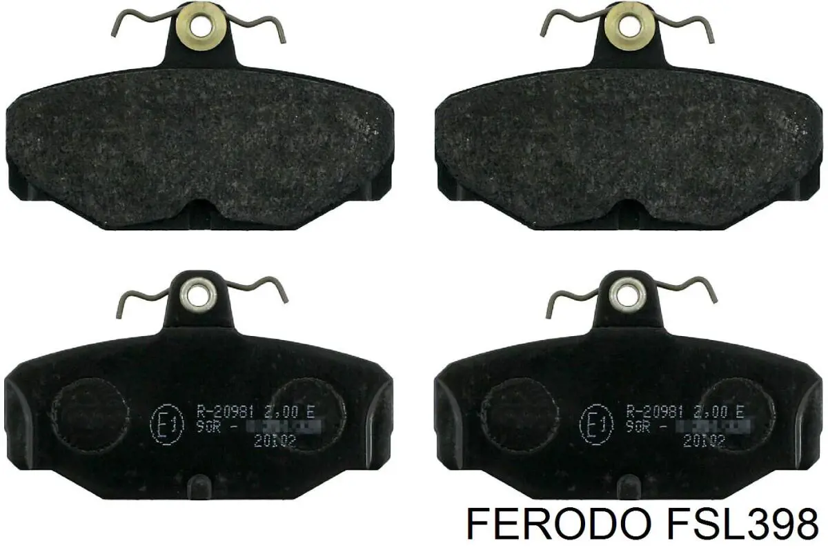 FSL398 Ferodo колодки гальмові задні, дискові