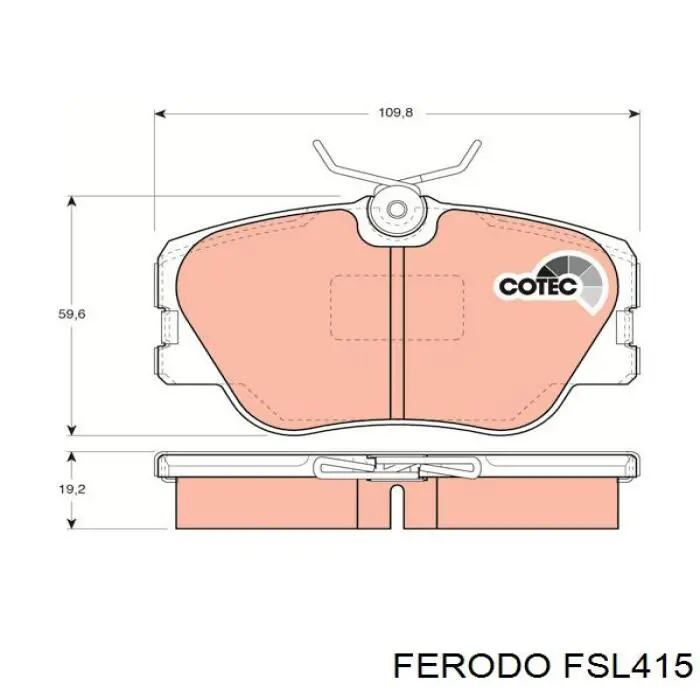 Передні тормозні колодки FSL415 Ferodo