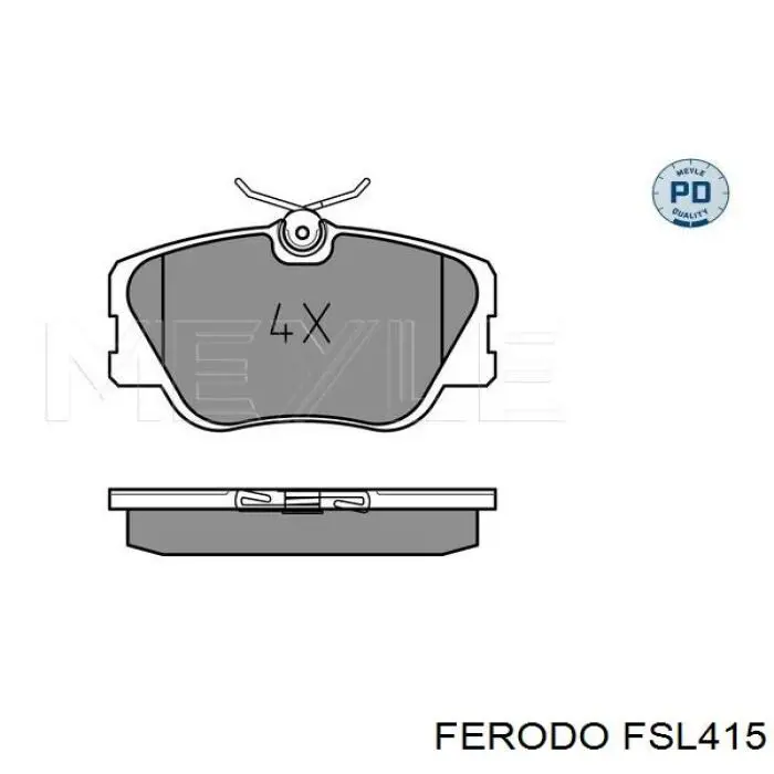 FSL415 Ferodo Передні гальмівні колодки
