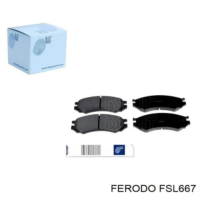 FSL667 Ferodo колодки гальмівні передні, дискові