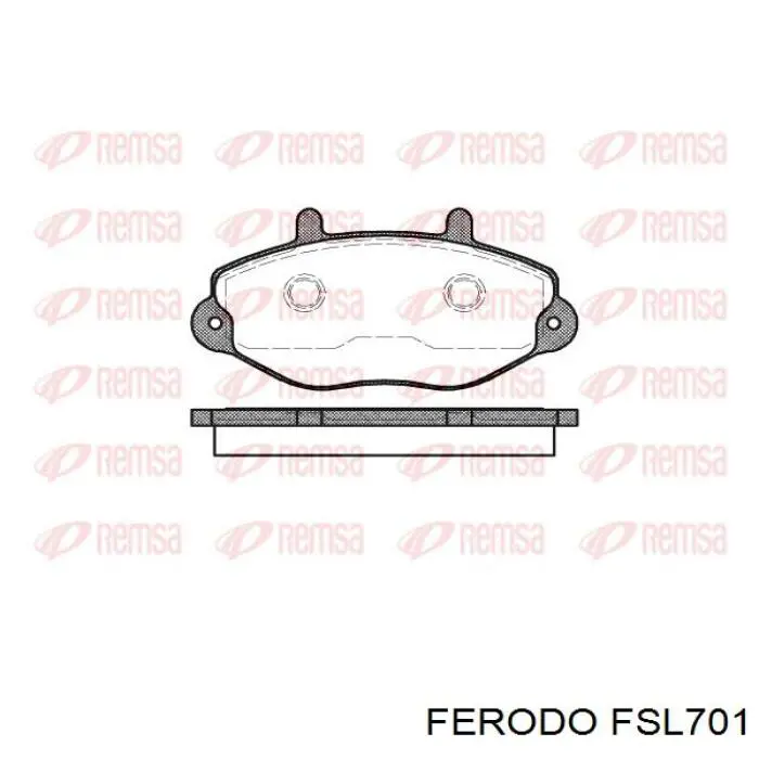 FSL701 Ferodo Передні гальмівні колодки