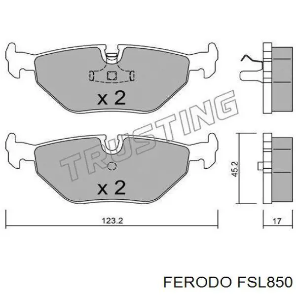 Задні гальмівні колодки Ferodo FSL850 ціна, від 22.50 USD