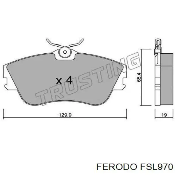 FSL970 Ferodo колодки гальмівні передні, дискові