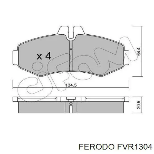 FVR1304 Ferodo Передні гальмівні колодки