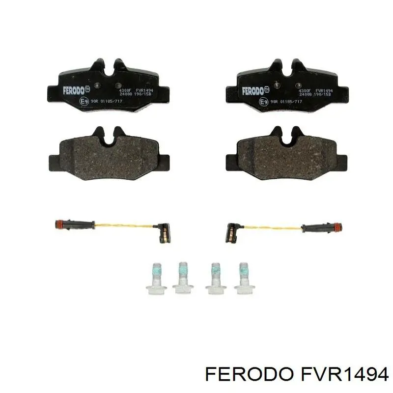 Колодки гальмові задні, дискові FVR1494 Ferodo