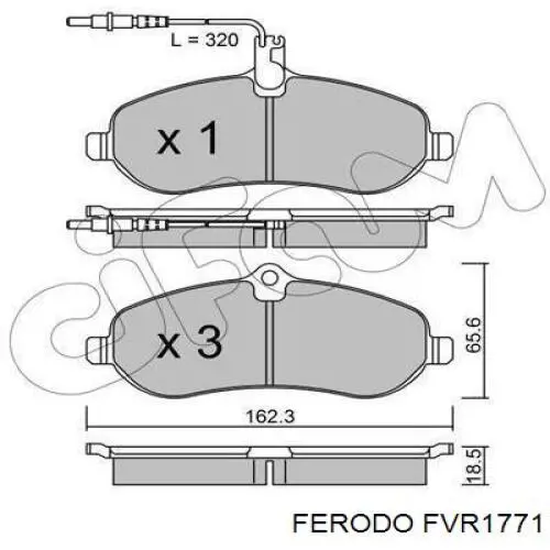 FVR1771 Ferodo Передні гальмівні колодки